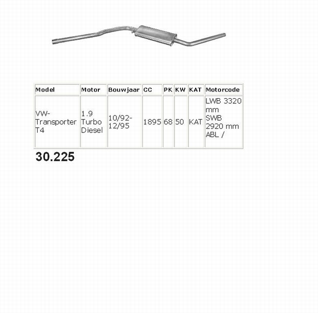 30.225 Middendemper