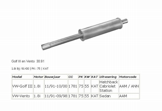 30.91 Middendemper