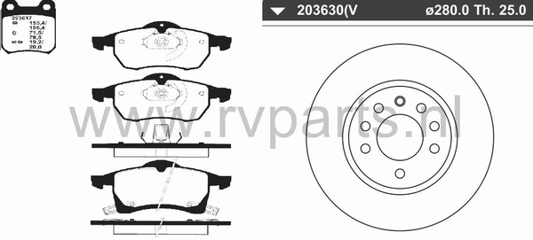 Vooras Zafira en Astra 5 gaats 223617+203630