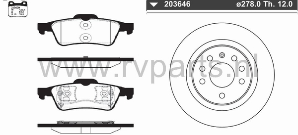 Achteras Opel Vectra C (massief)  223629+203646