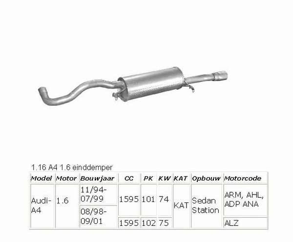 A4 1.6  Einddemper