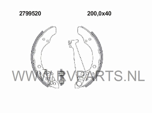 Remschoenset achteras VW Polo 6N1 bj'94-99