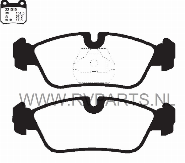 Remblokken vooras BMW 3-Serie E36