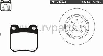 Achteras Opel Vectra 4 gaats 223604+203623 