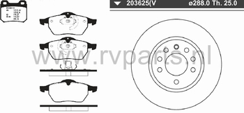 Vooras Opel Vectra 5 gaats 223613+203625 