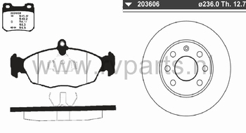 Vooras Corsa B massief   223609+203606 