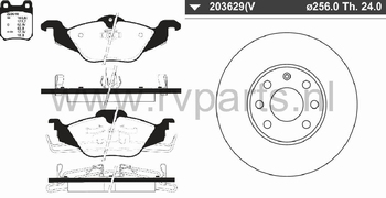 Vooras Astra G (4 wielmoeren) 223618+203629 