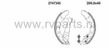 Remschoenen voor achteras VAG 2747345  200x40 