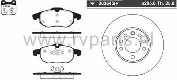 Vooras Opel Vectra C  223628+203645 