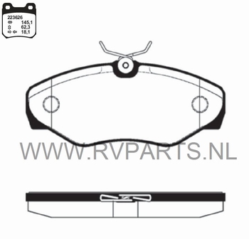 Remblokset vooras Opel Vivaro 