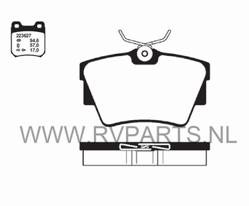 Remblokset achteras Opel Vivaro 