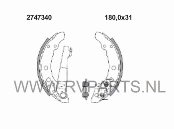 Remschoenset achteras VW Polo 6N1 bj'94-99 