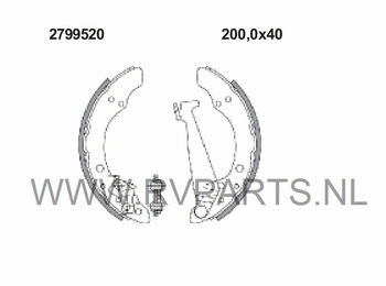 Remschoenset achteras VW Polo 6N1 bj'94-99 